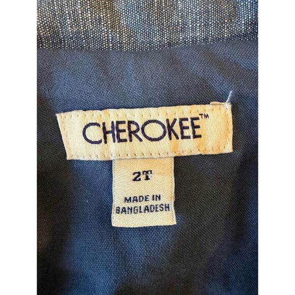 CHEROKEE Chambray Denim Blazer Jacket Toddler size 2T RL Christmas Dressy - Picture 3 of 6